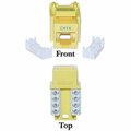 Cable Wholesale Cat6 Keystone Jack Yellow RJ45 Female to 110 Punch Down 326-120YL